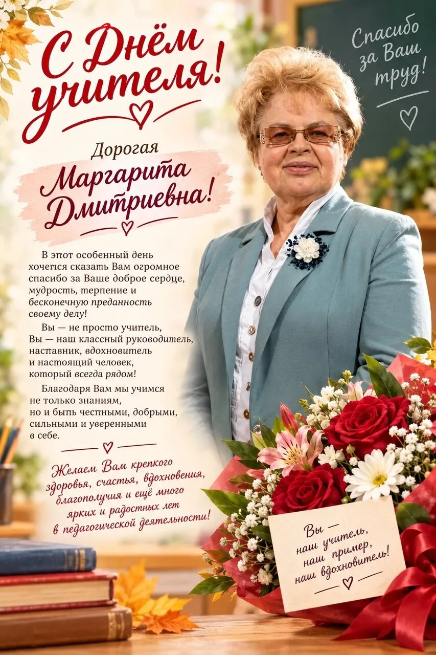 Дорогая Маргарита Дмитриевна!