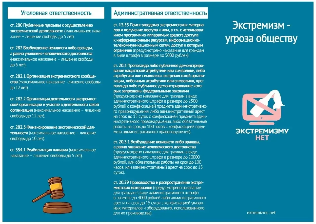 Противодействие идеологии терроризма и экстремизма‼️