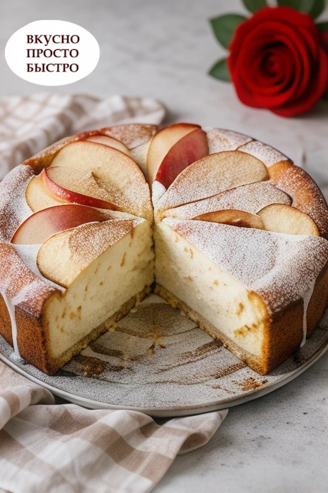 🍏 ТВОРОЖНЫЙ ПИРОГ С ЯБЛОКАМИ 🥛