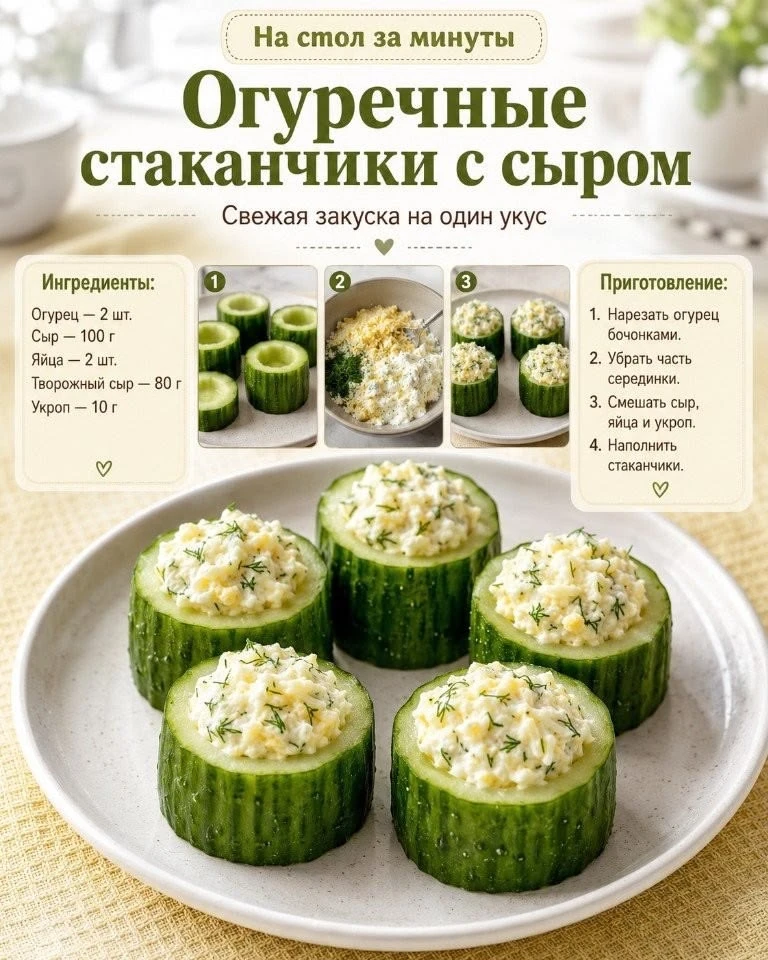 Огуречные стаканчики