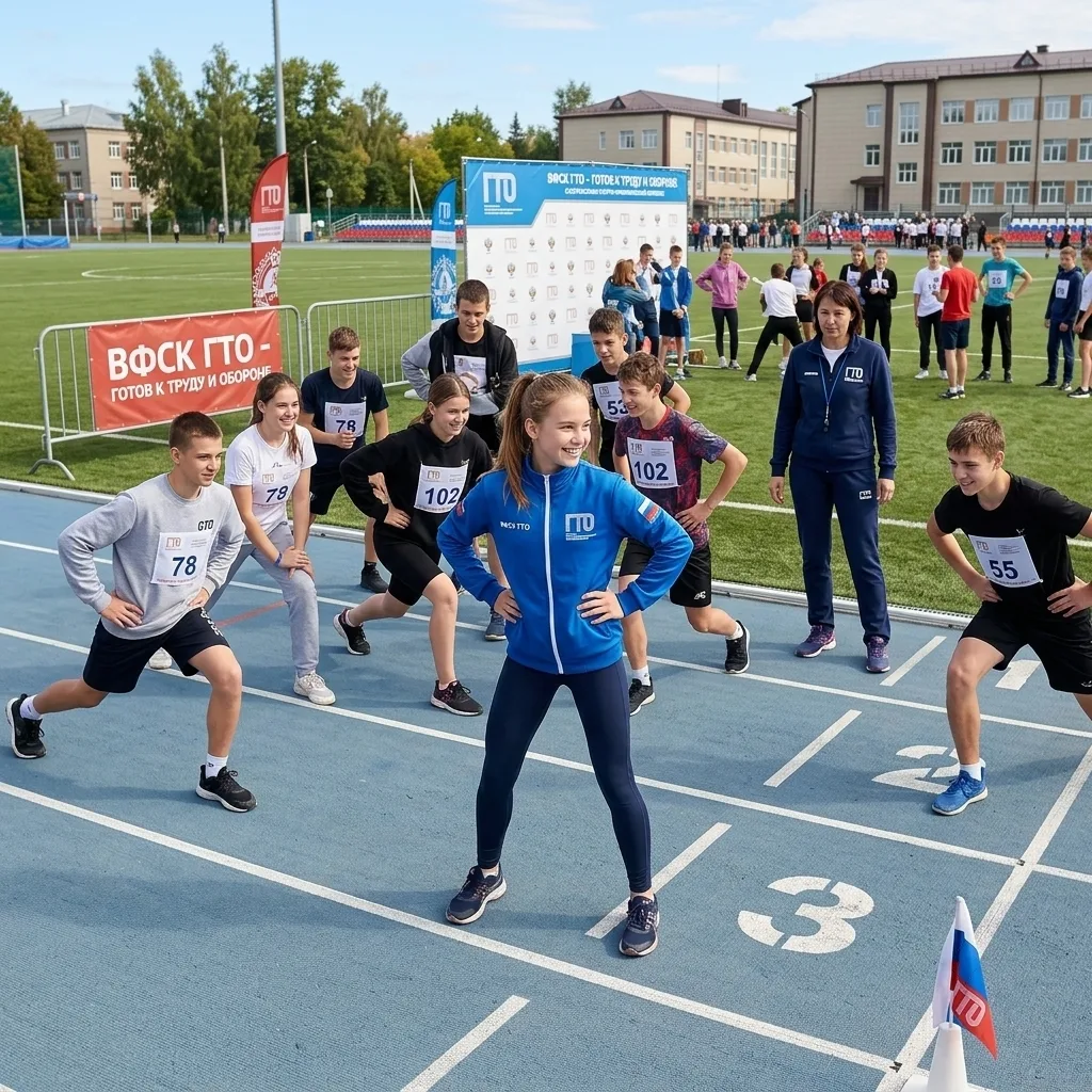 Разминка перед выполнением нормативов ВФСК «ГТО» !☝