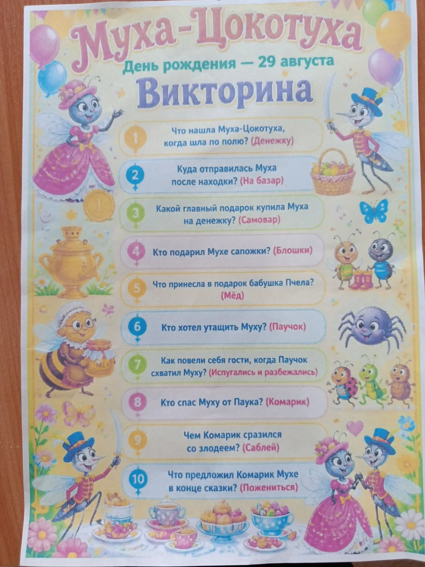 До свидания, лето: как мы отметили день рождения Мухи-Цокотухи!