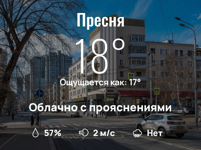 Что с погодой в Пресненском?