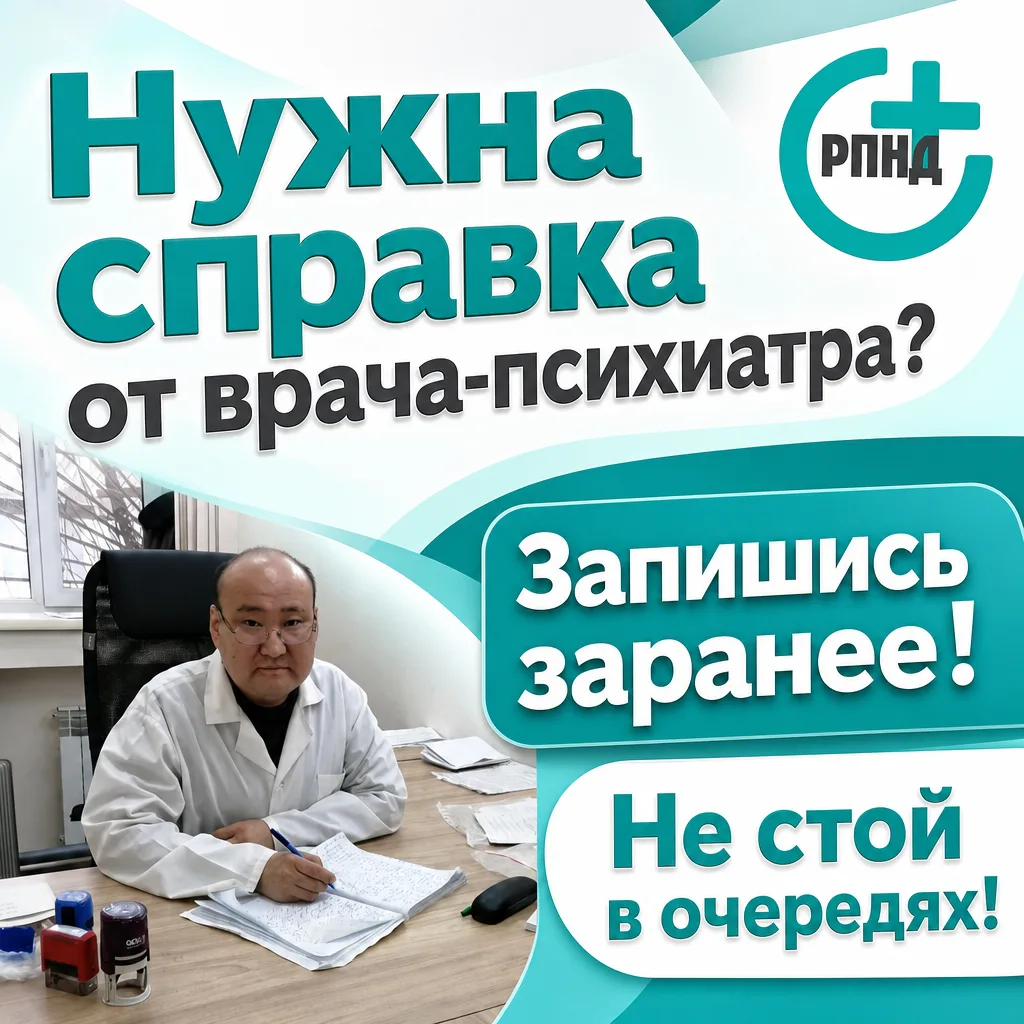 📃 Никаких очередей! Получите справку от психиатра легко!
