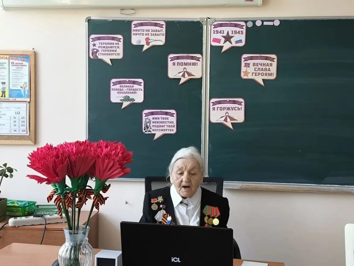 05 мая, в преддверии Дня Победы, в нашей школе прошла встреча Филиной Р.И. с обучающими...