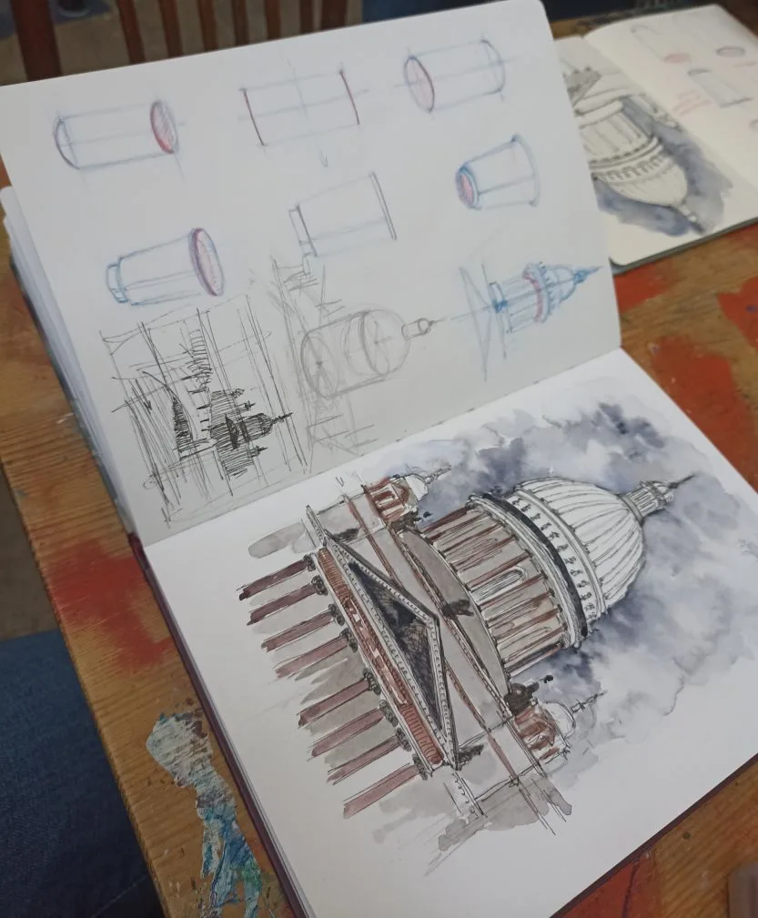 Исаакиевский собор с помощью кофейных стаканчиков. Люблю свою работу:)