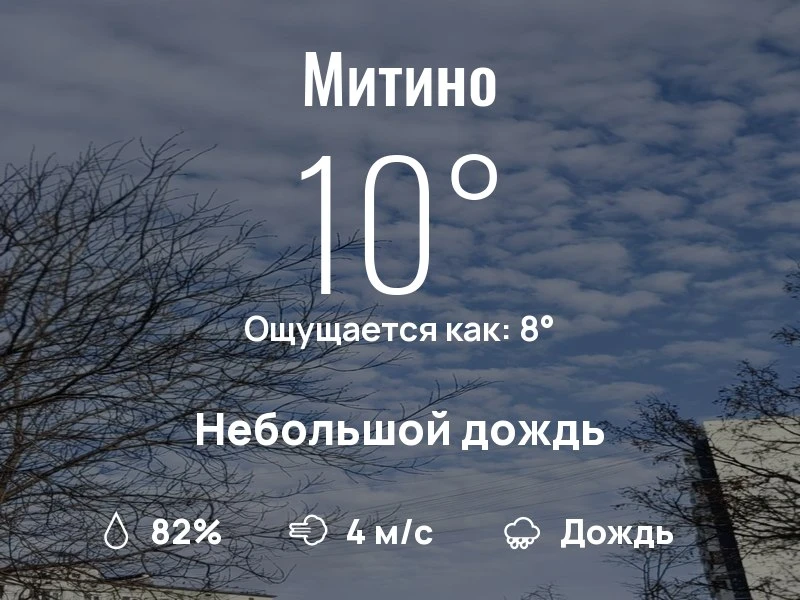 Что с погодой в Митино?