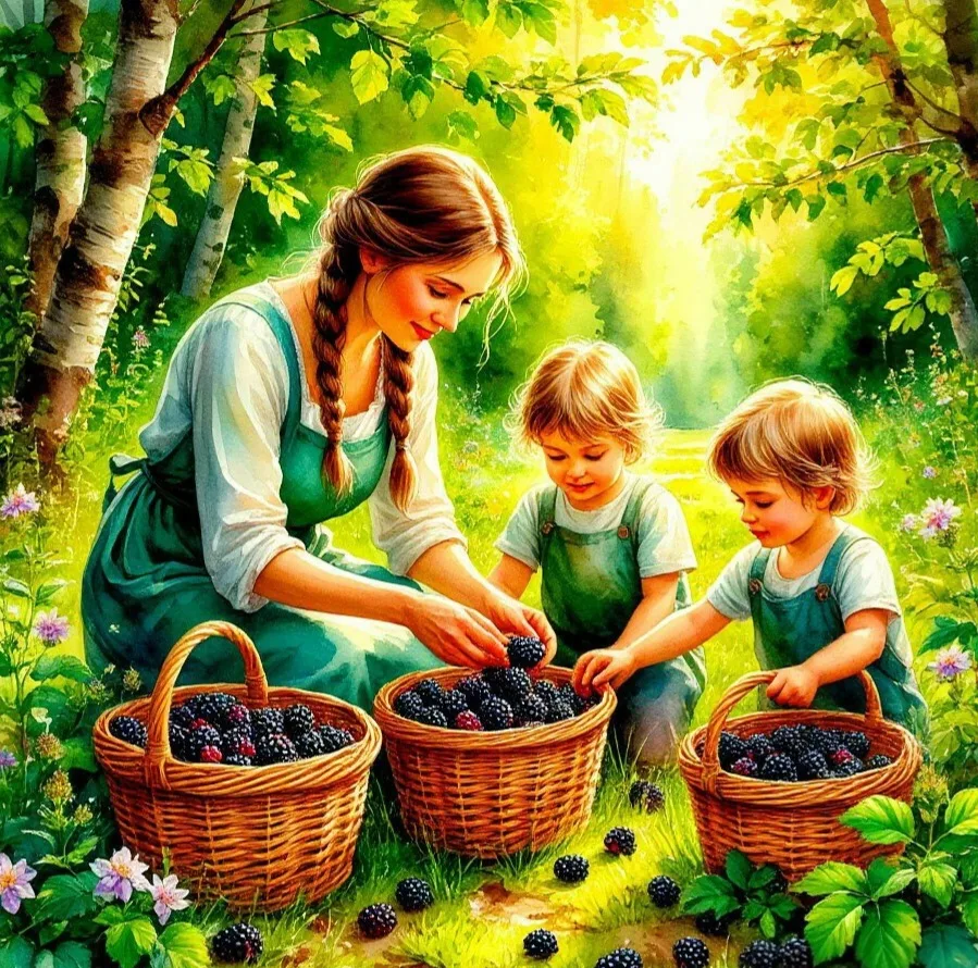 А ещё сегодня, 21 августа, на Руси собирали ежевику и дикие травы! 🍇🌿