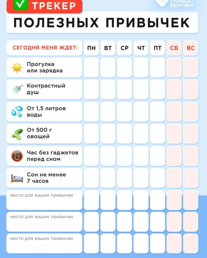 Твой летний чек-лист здоровья ✅

Распечатай или сохрани. Выполнил пункт — ставь галочку.

· Я сплю м