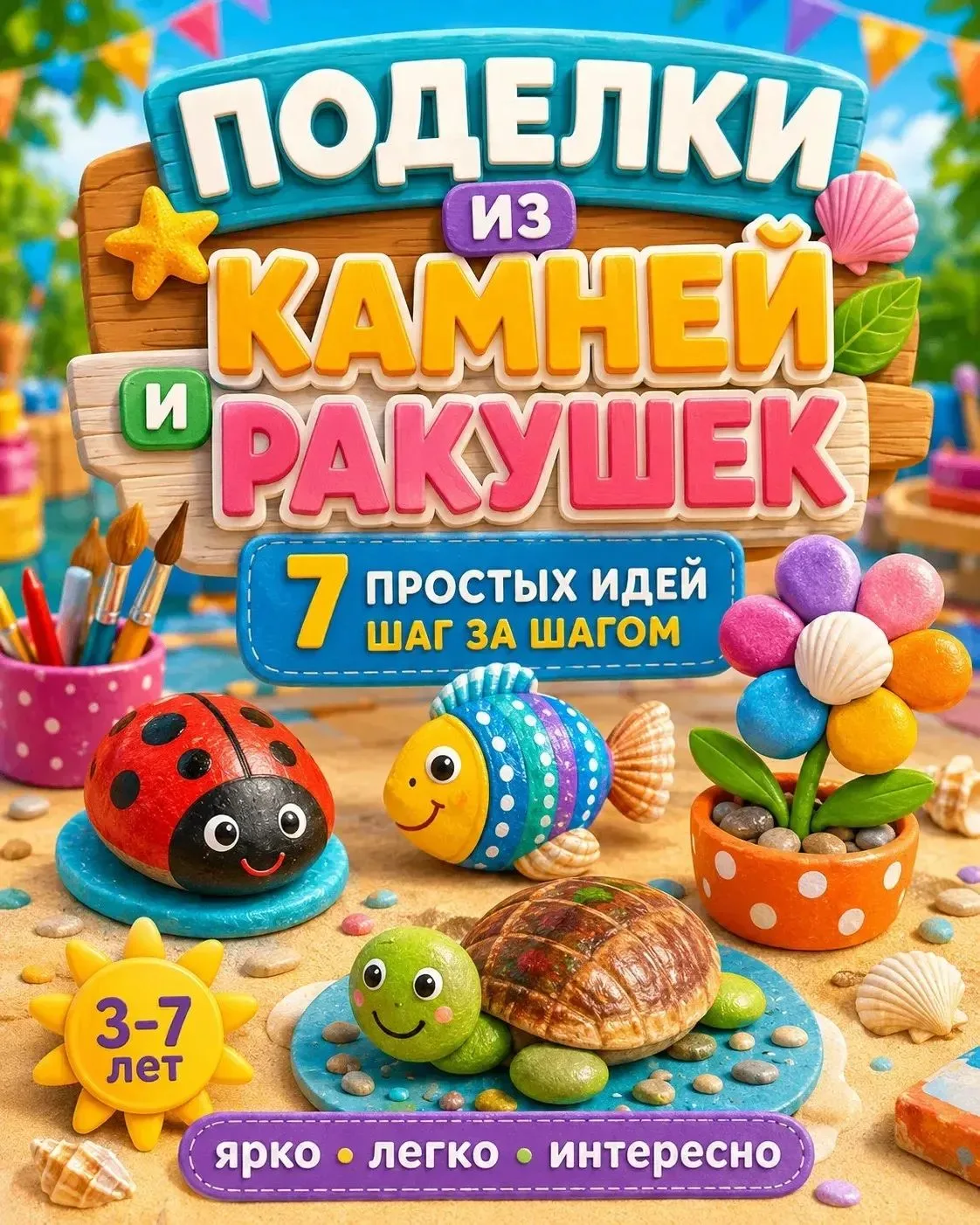 Кто бы мог подумать, что обычные камни и ракушки превратятся в настоящий шедевр? 🎨
