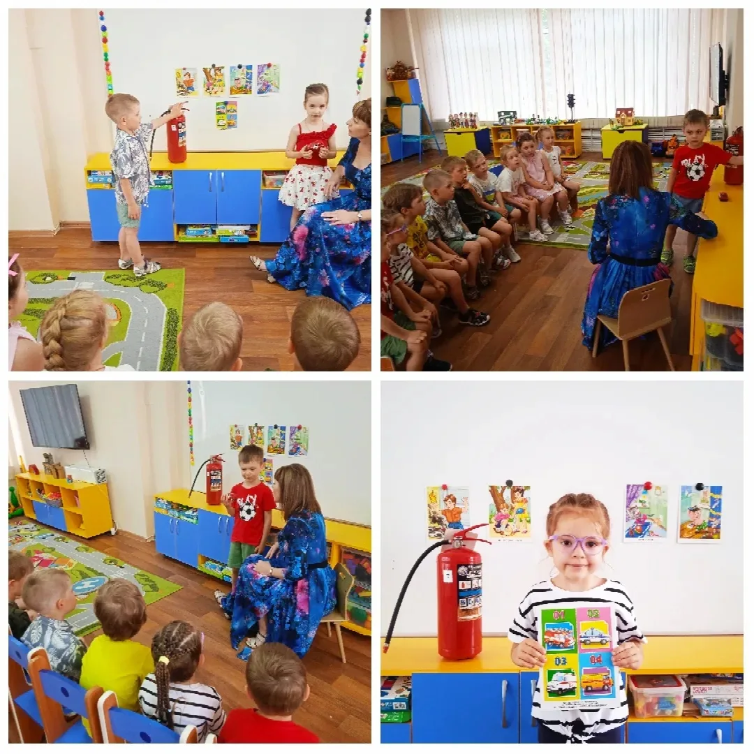 С воспитанниками 6 группы была проведена беседа на тему "Пожарная безопасность"