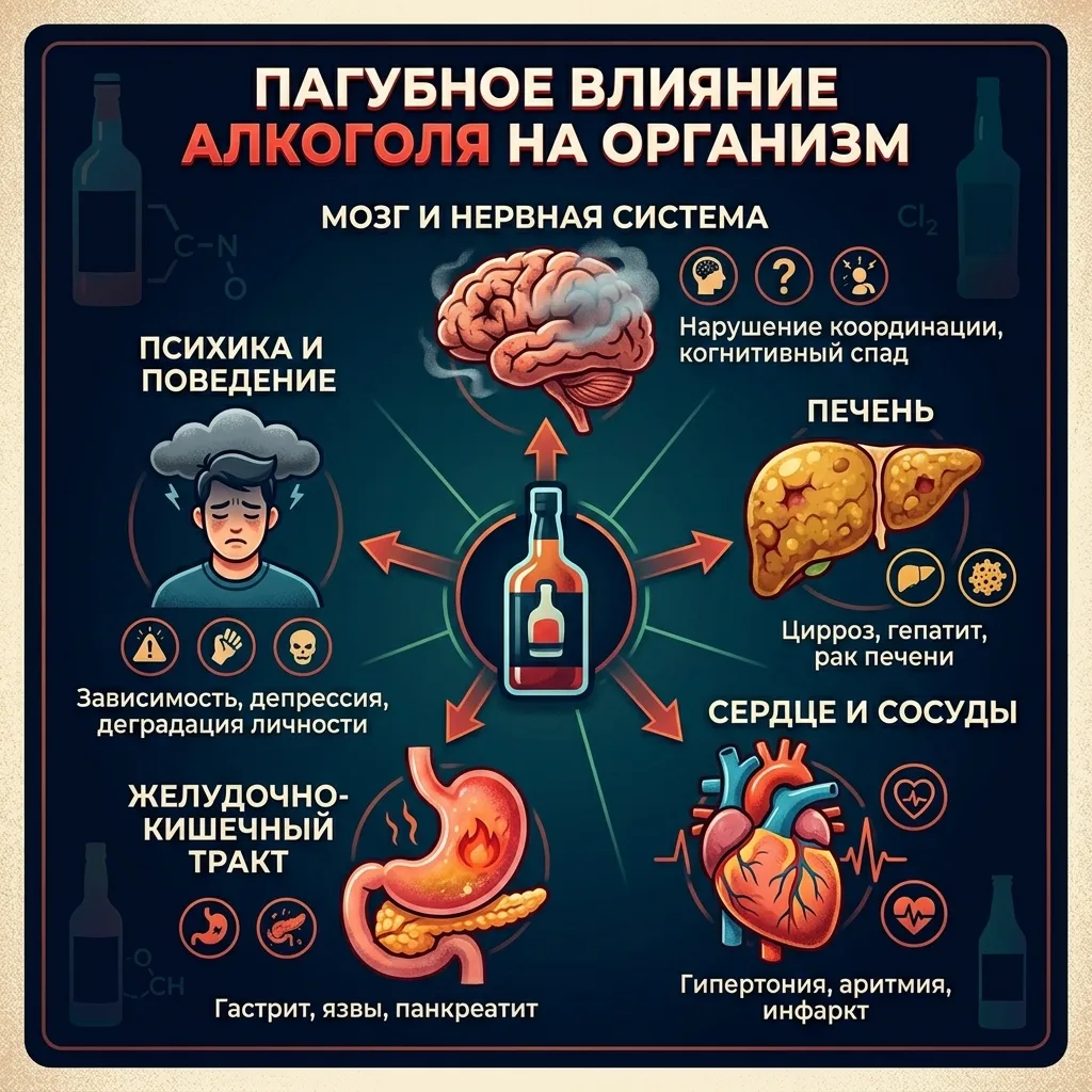 Алкоголь: угроза для здоровья и жизни 🍷❌