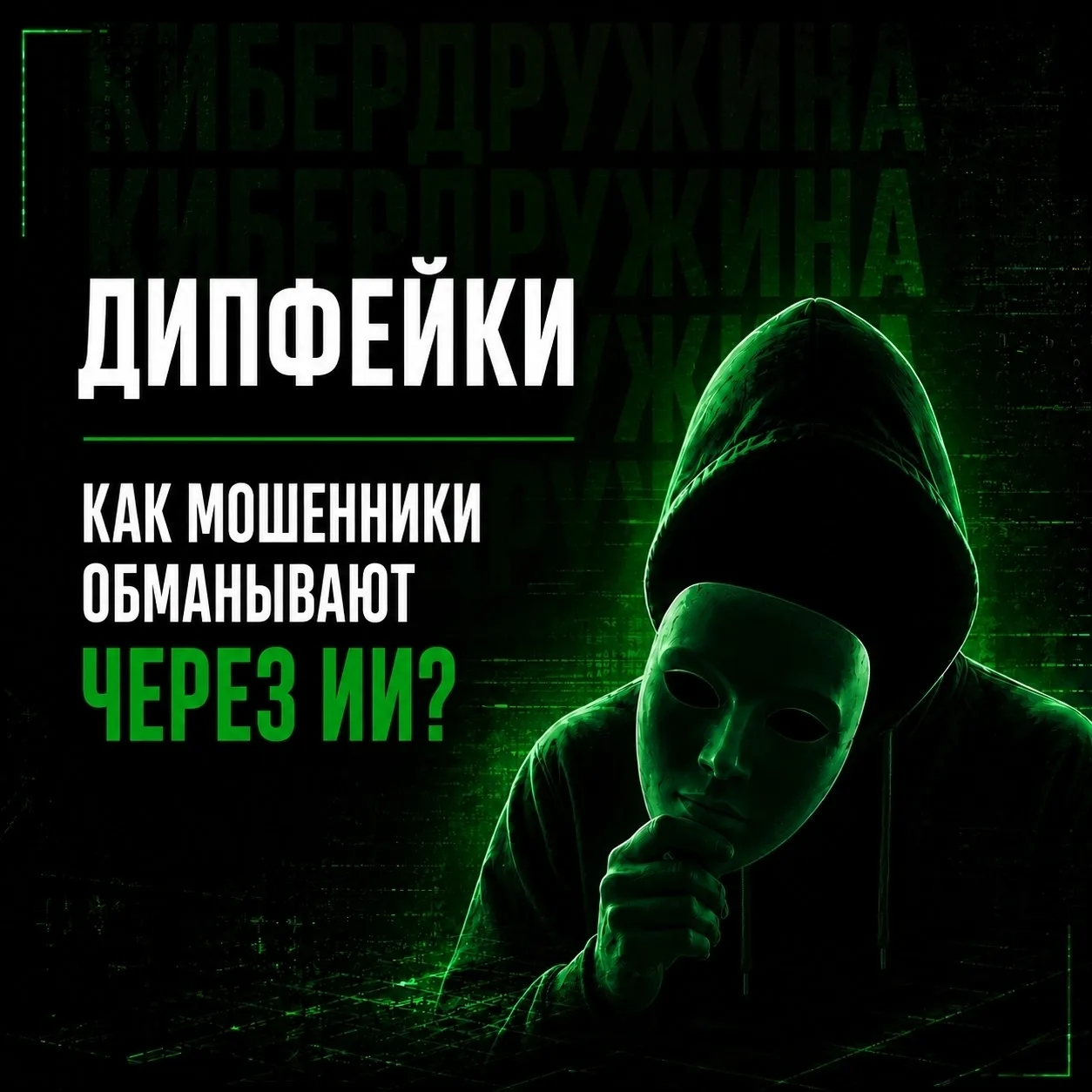 👀 Что такое "дипфейки" и как мошенники обманывают через технологии AI?

Рассказываем в карточках от