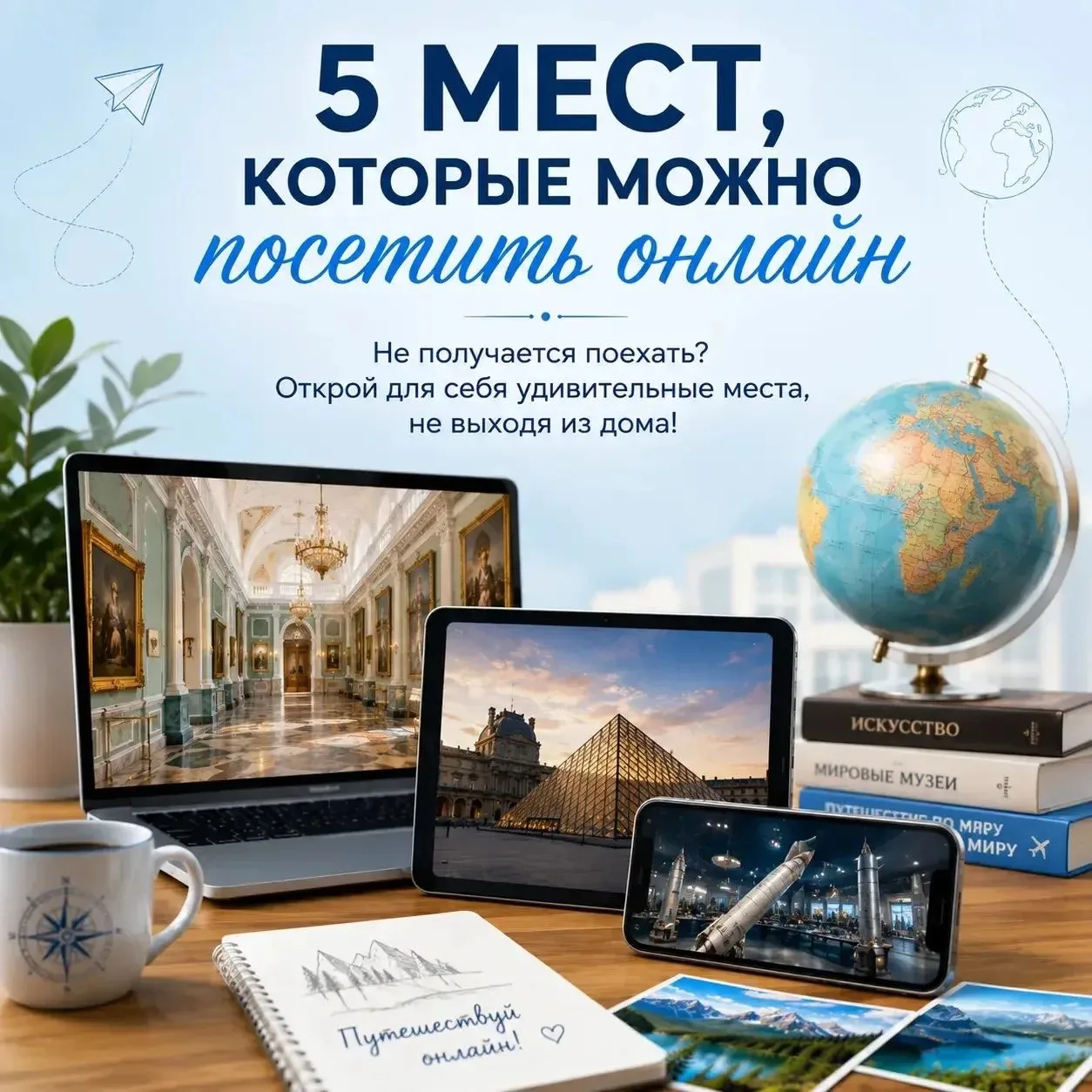 🌍 Не получается поехать в отпуск? Путешествуйте онлайн