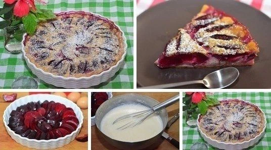 Запеканка со сливами