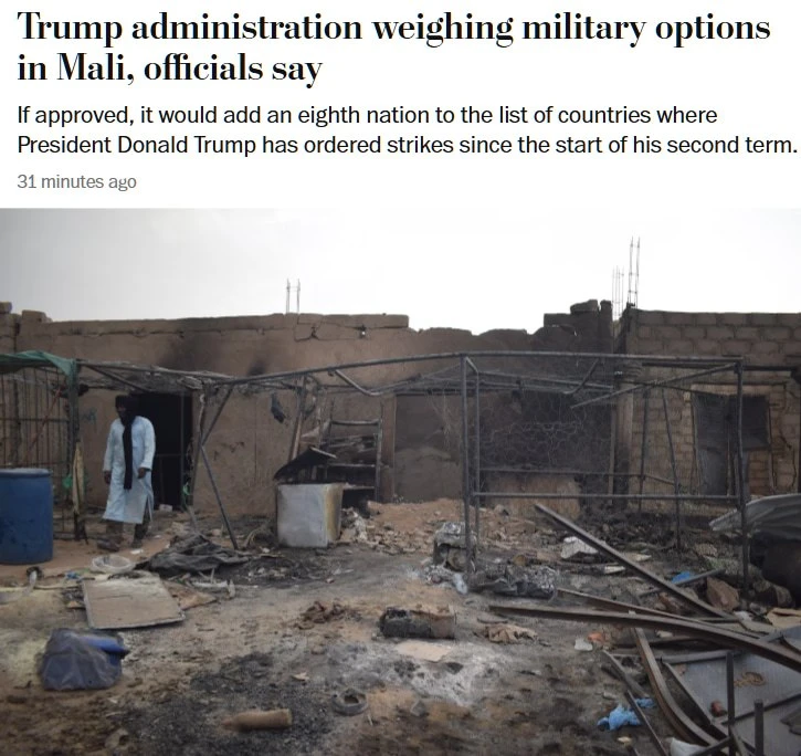 ⚡️США рассматривают начало военной операции в Мали, — The Washington Post. Администраци...