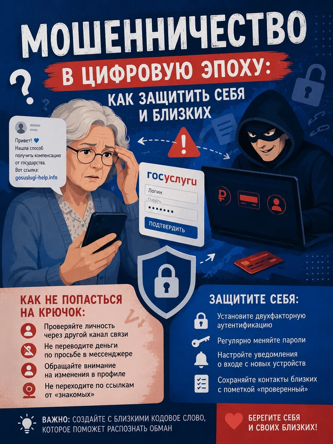 🔐 Мошенничество в цифровую эпоху: как защитить себя и близких

Знаете ли вы, что современные мошенн