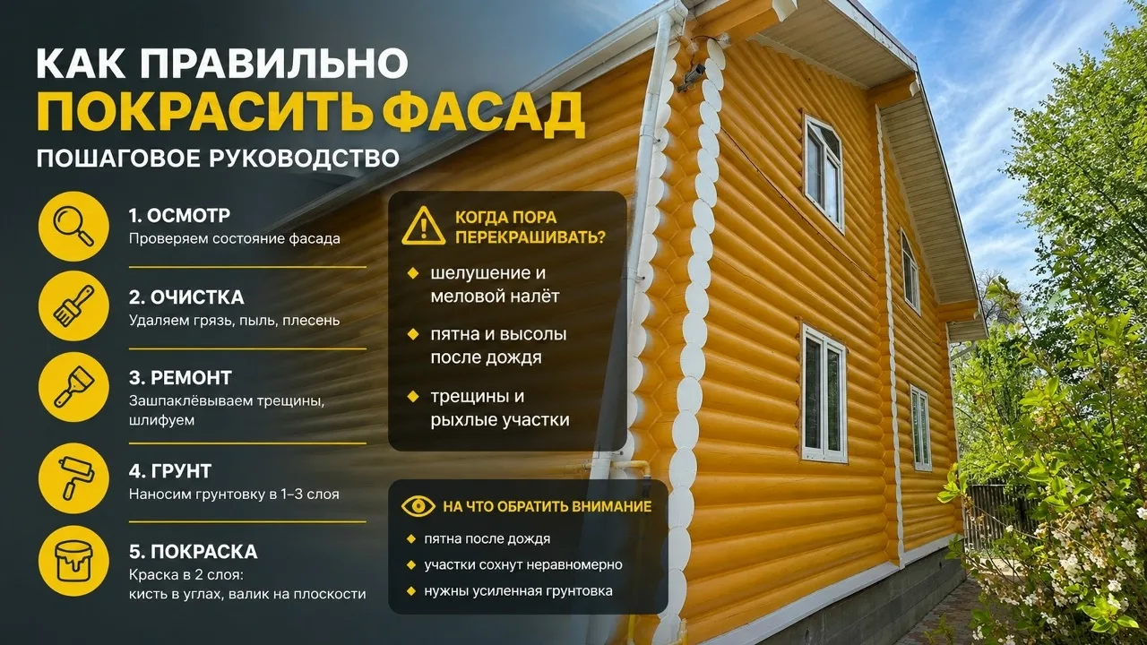 Как правильно покрасить фасад частного дома: пошаговое руководство