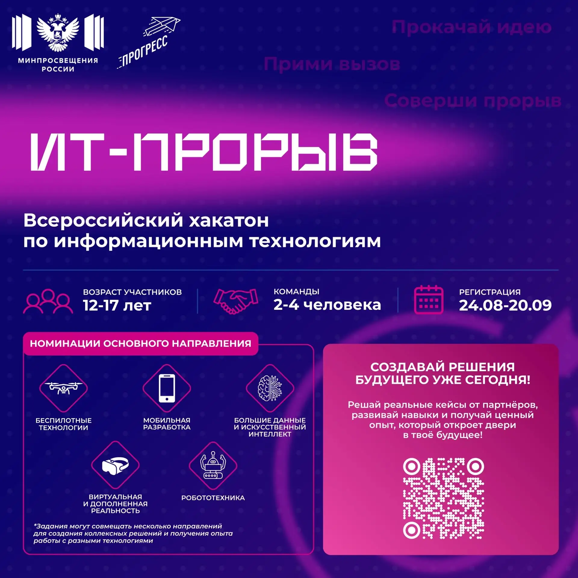 Время больших идей: открыт приём заявок на хакатон «ИТ-прорыв»