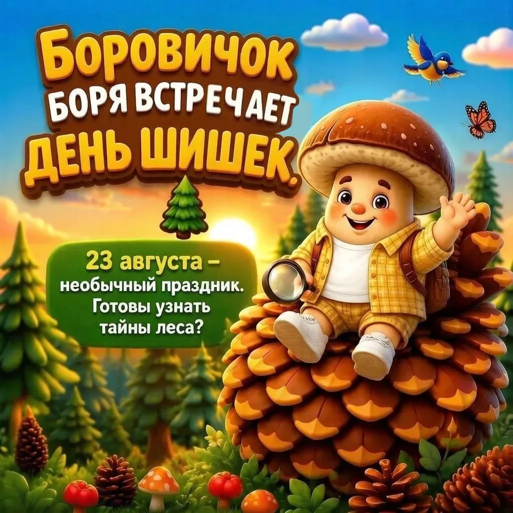🌲Сегодня, 23 августа, отмечается необычный праздник — День шишек!