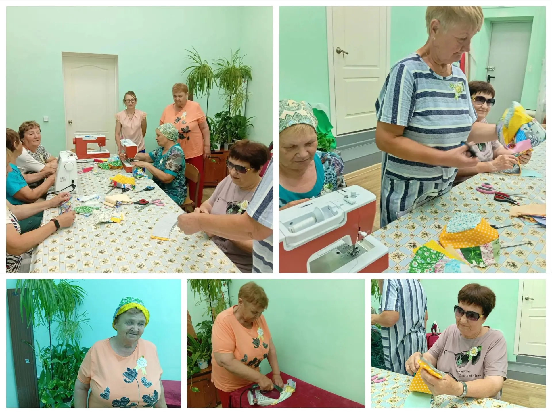 В Самойловском СДК состоялся мастер-класс по лоскутному шитью, посетителям предложили сшить панаму. 