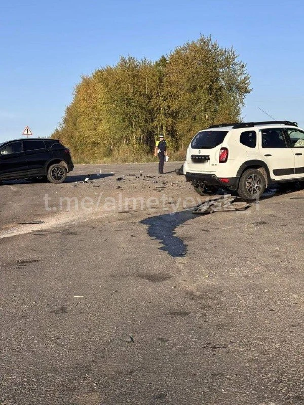 Сильная авария произошла возле родника в Нижней Мактаме Альметьевского района