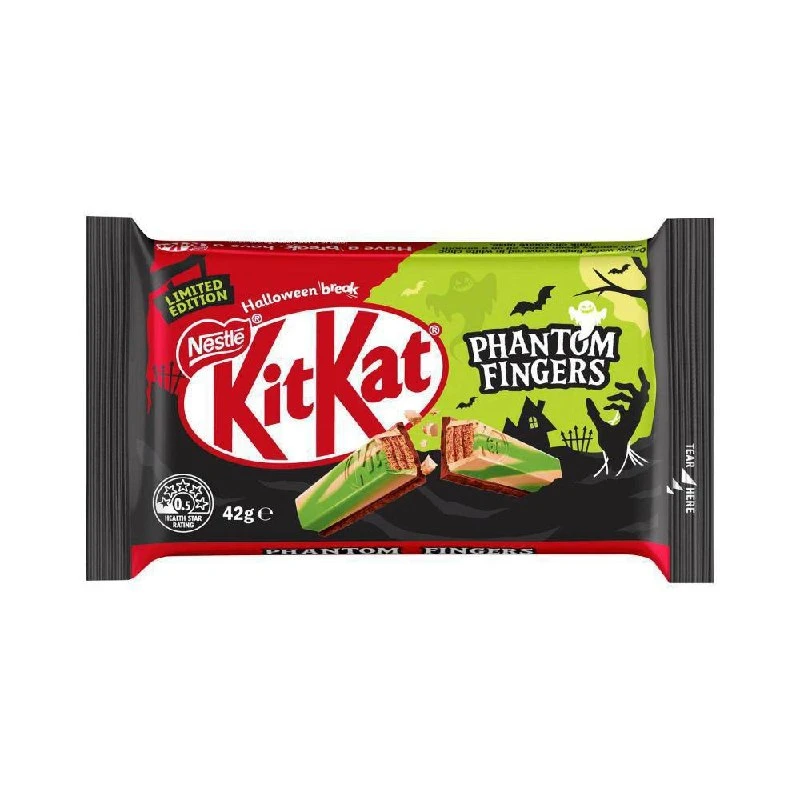 В Австралии к Хэллоуину выпустили зелёно-белый KitKat «Хрустящие фантомные пальчики» — ...