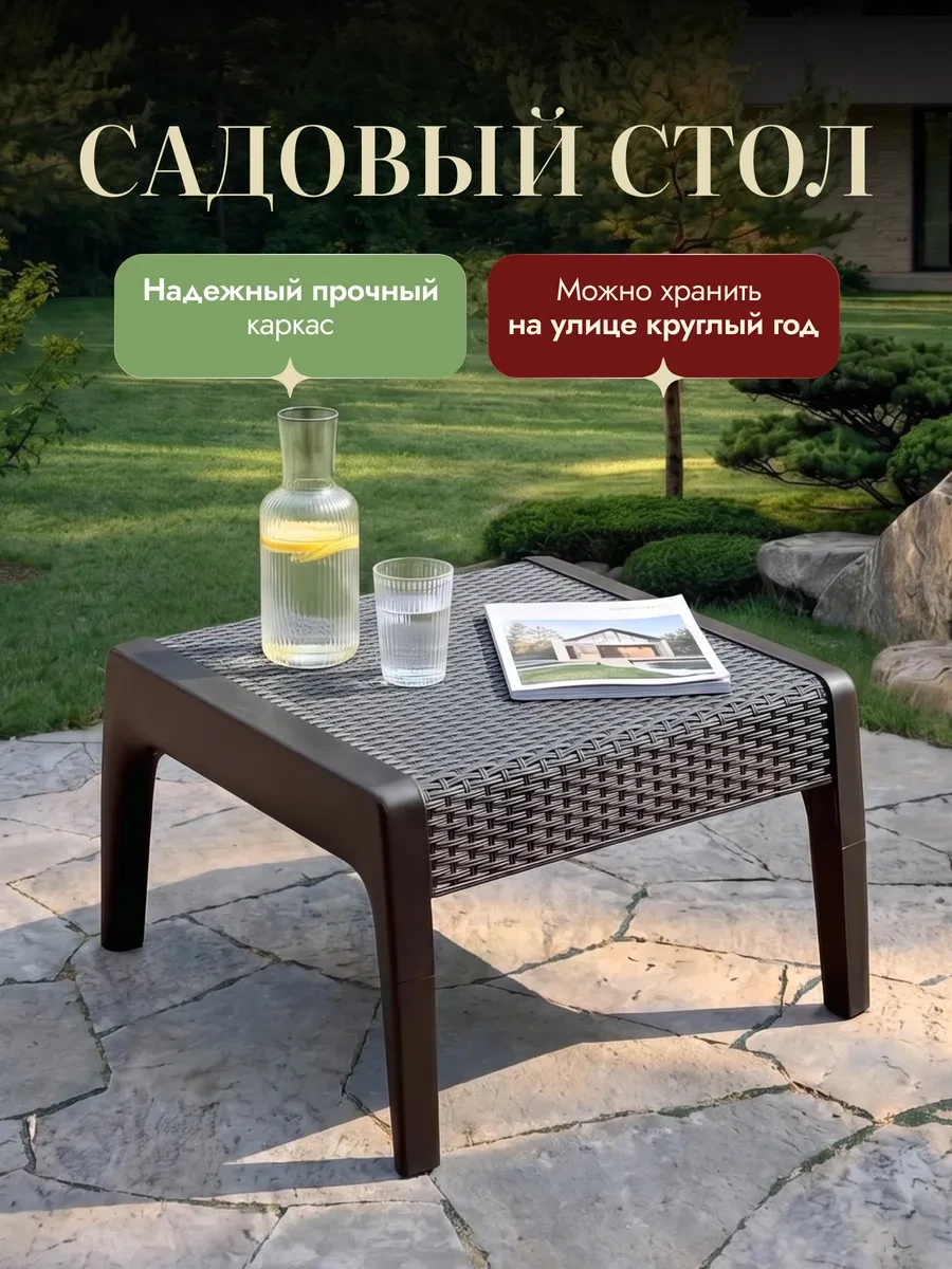 🟩 53,1% Пластиковый стол садовый | Палитра Уюта