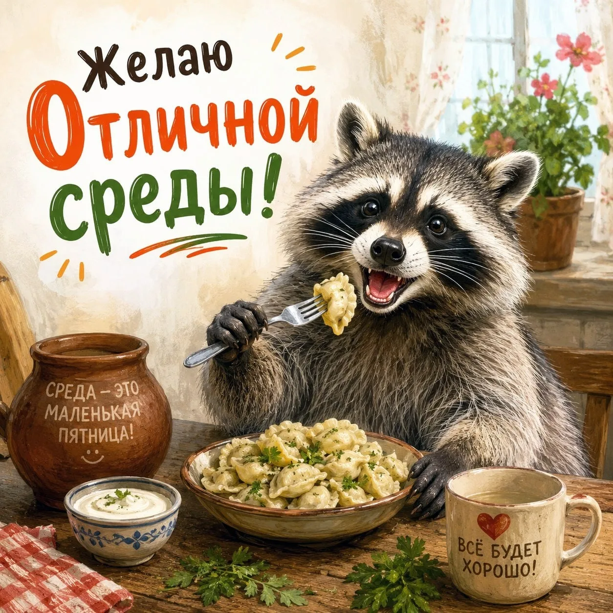 🌿✨ Желаю отличной среды! ✨😊  Пусть этот день будет лёгким, удачным и наполненным хорошими событиями 