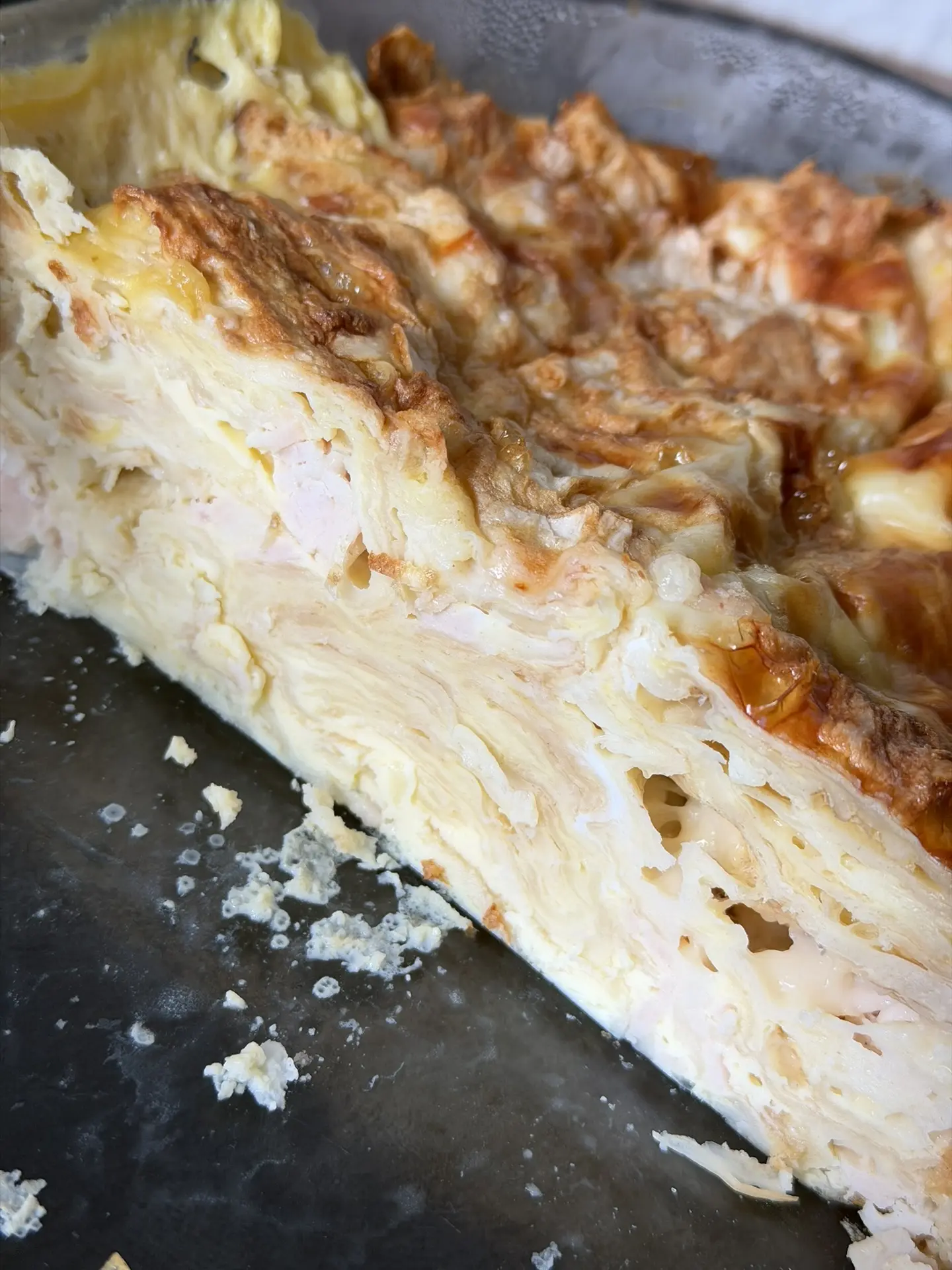 Пирог из лаваша с ветчиной и сыром