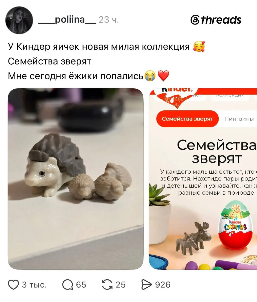 Kinder Surprise выпустил милейшую коллекцию с семейками ЗВЕРЯТ — соцсети разрывает от у...