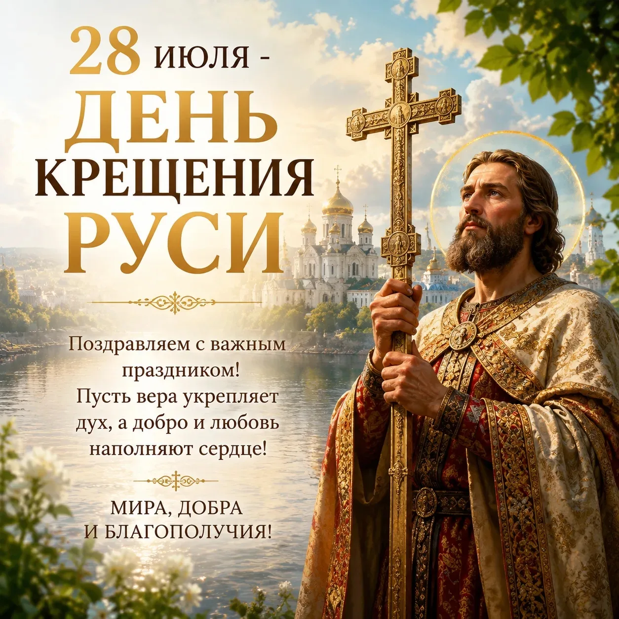 ✨ 28 июля — День Крещения Руси. 

Сегодня мы отдаём дань уважения многовековым традициям, которые фо