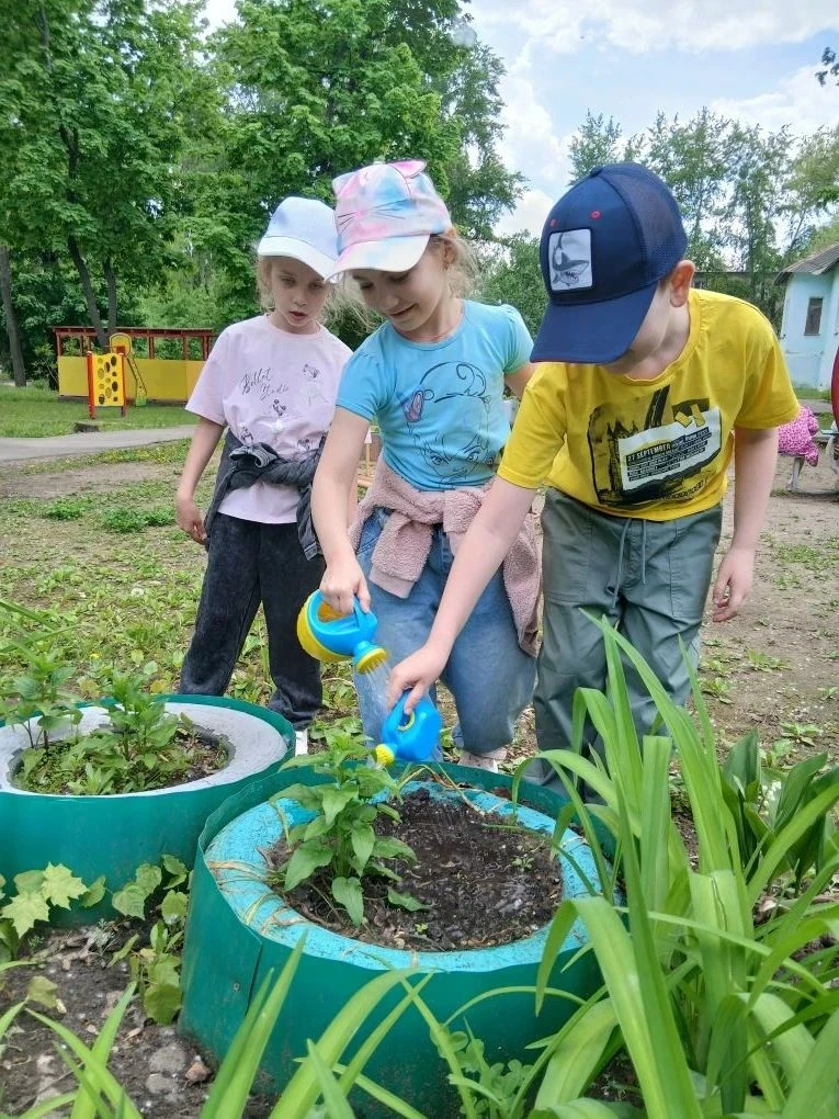 🌱 Труд в природе: растем вместе с цветами! 🌸Воспитанники подготовительной группы  пре...