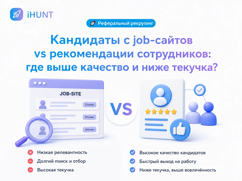 Кандидаты с job-сайтов vs рекомендации сотрудников: где выше качество и ниже текучка?