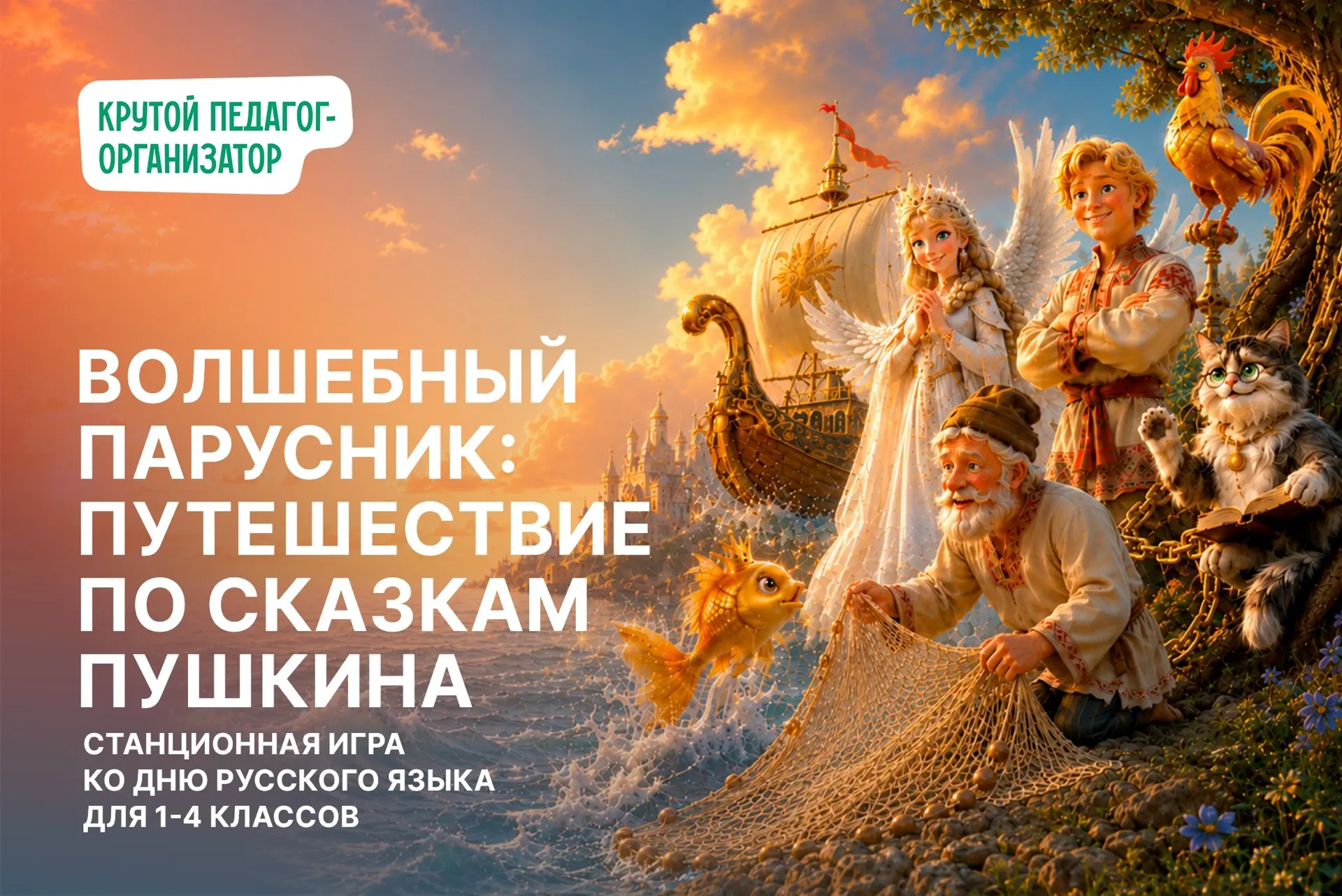 ⛵ Станционная игра ко Дню русского языка для 1-4 классов «Волшебный парусник: путешеств...