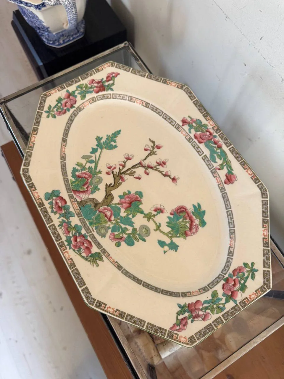 Блюдо Indian Tree Myott Son&Co 1910-1942 гг антикварное 🍽️ 🌸
