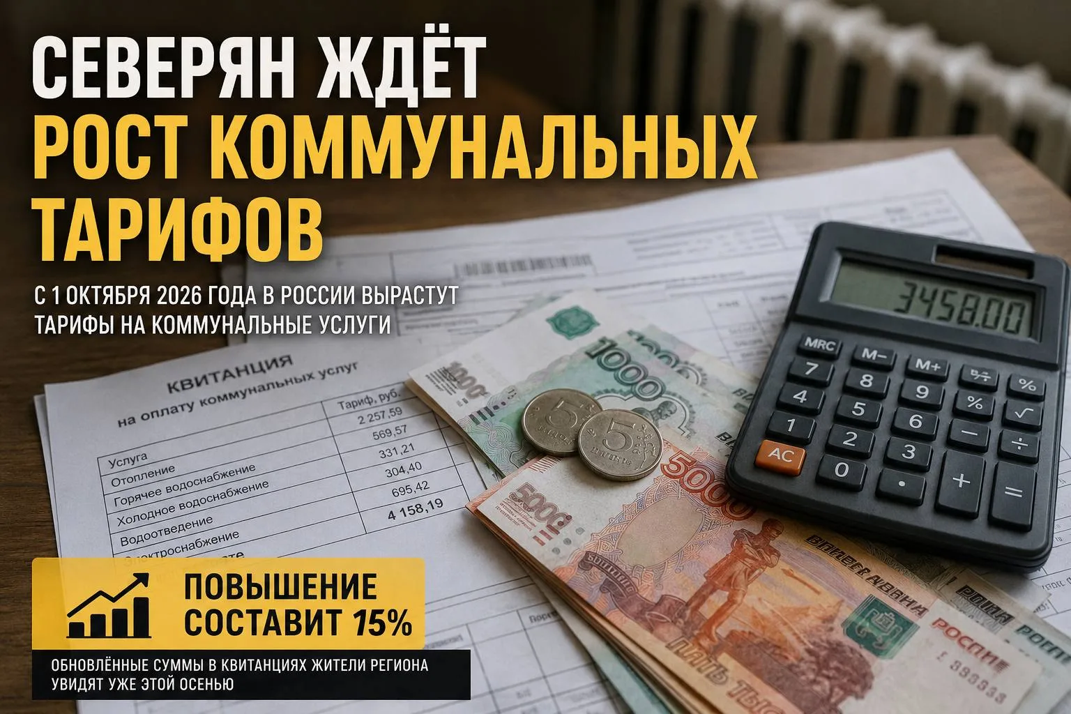 💸 В Мурманской области с октября вырастут коммунальные тарифы