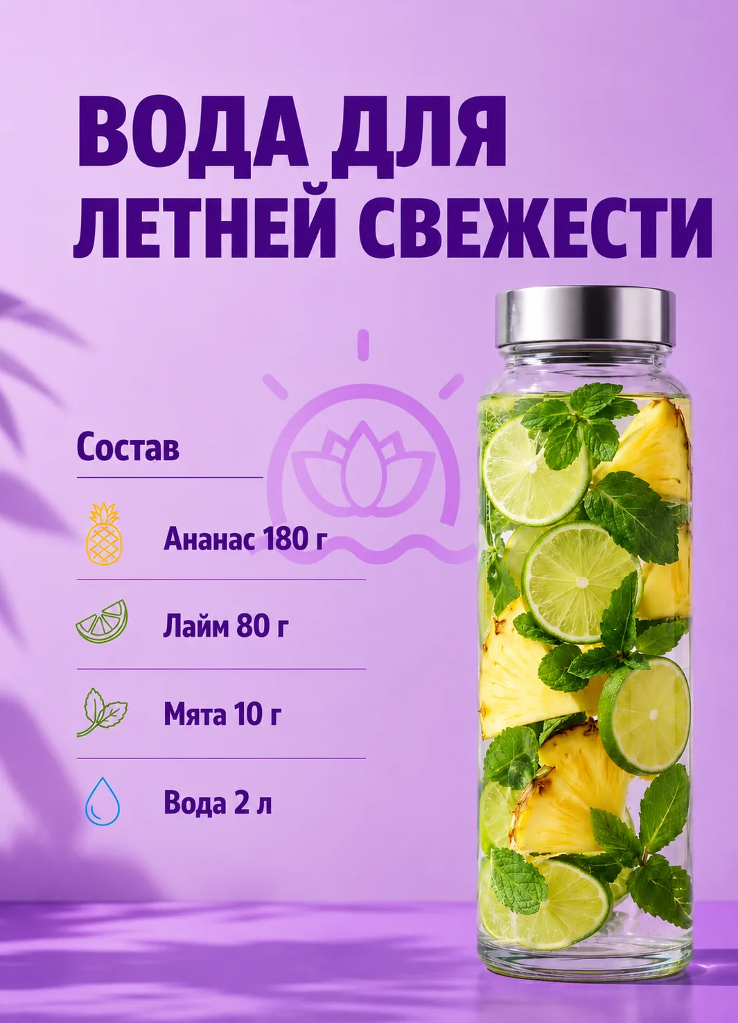 Вода - это жизнь, но пить её просто так иногда скучно. 

Мы все знаем, что вода нужна для энергии, ч