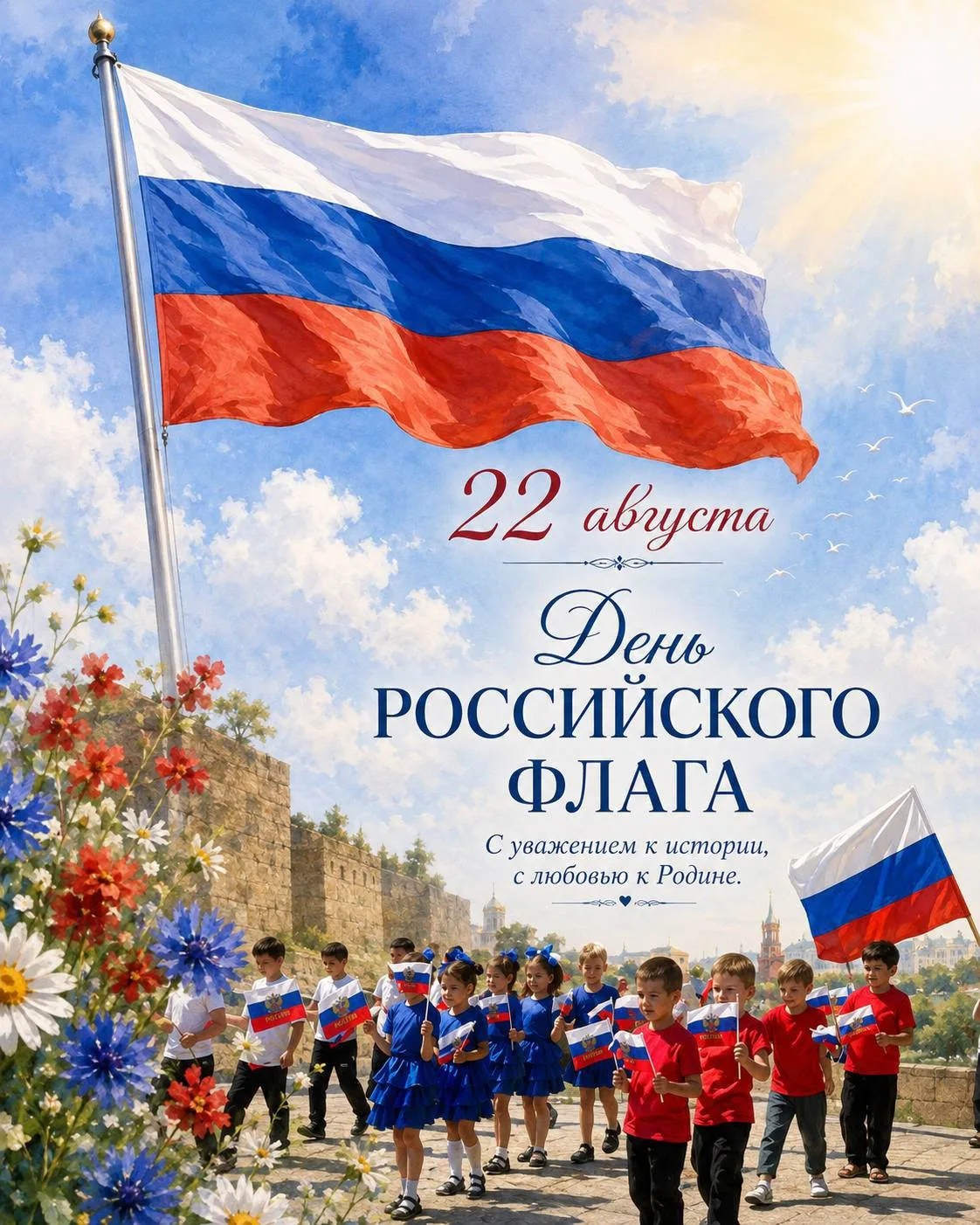 22 августа — День Государственного флага Российской Федерации 🇷🇺