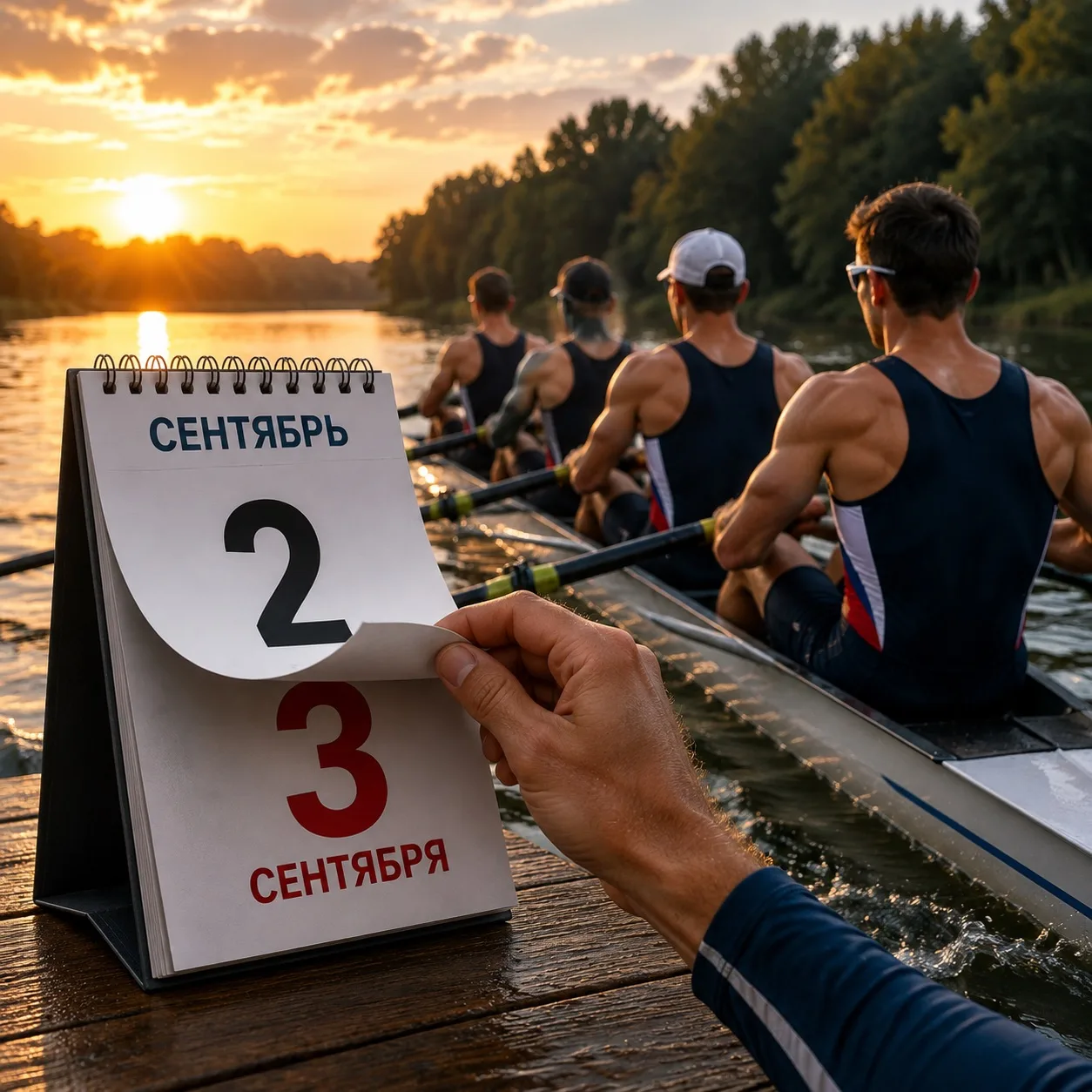 🗓️ Я календарь переверну — в лодку сяду и гребу!