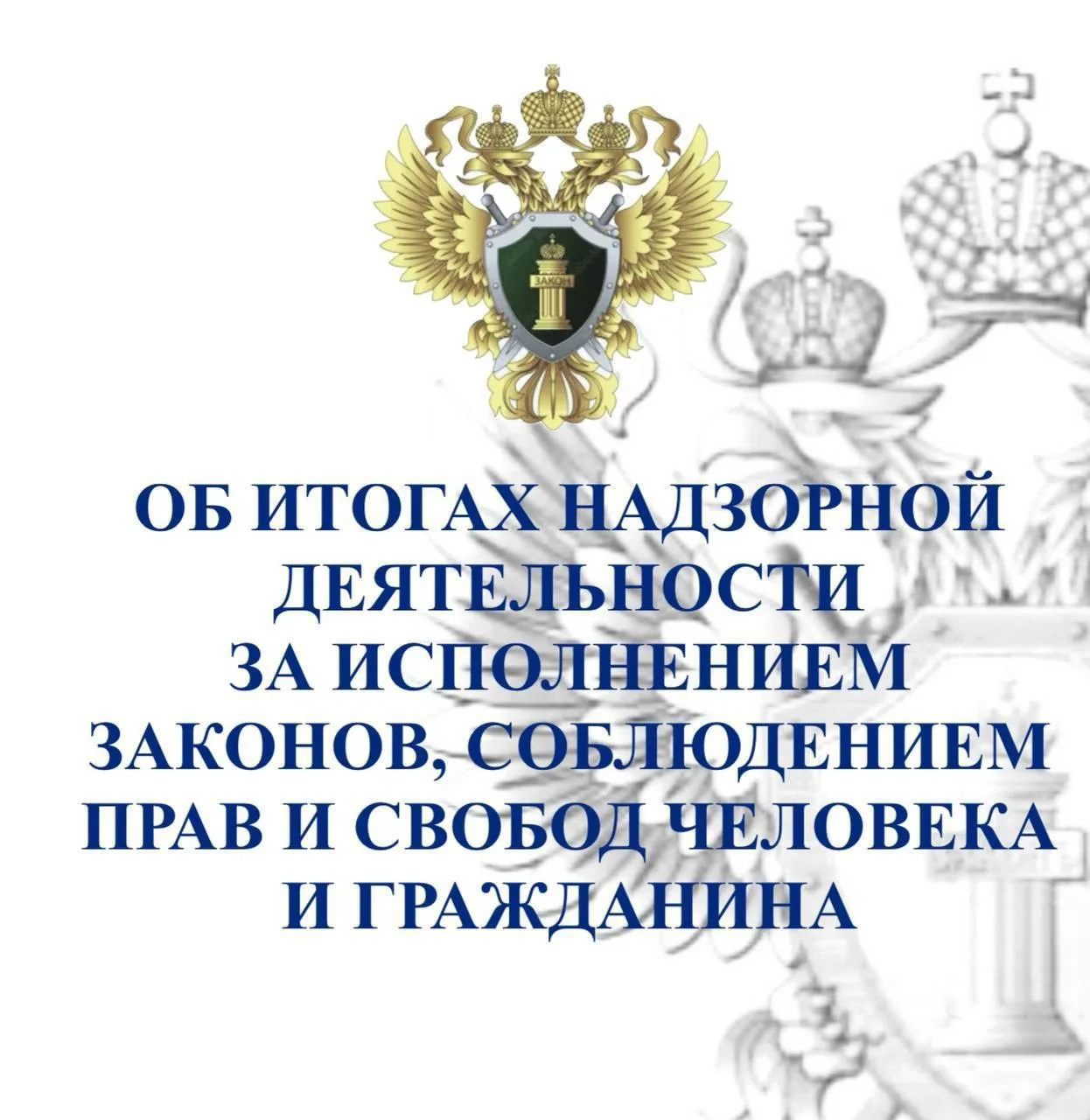 ⚡️⚡️⚡️Об итогах надзорной деятельности за исполнением законов, соблюдением прав и свобод человека и 