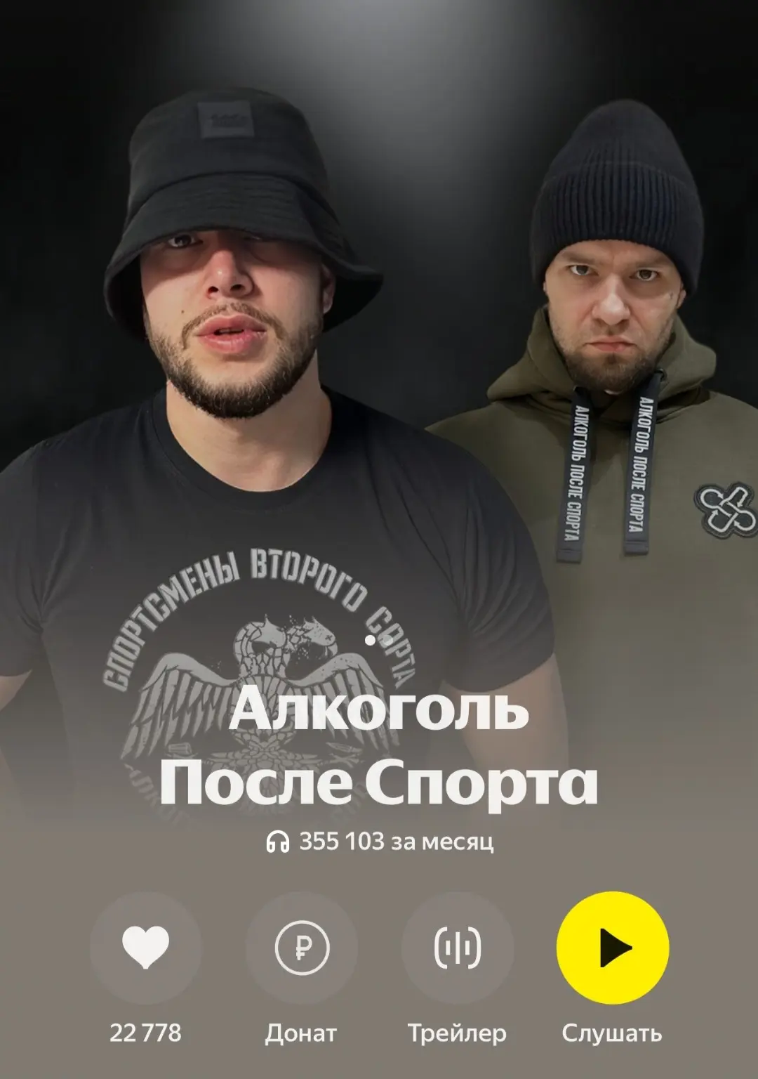 Вас уже 355К на площадке Яндекс Музыка: https://music.yandex.ru/artist/3185179
Спасибо!
