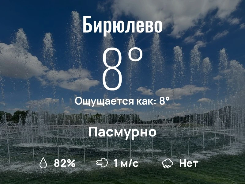 Что с погодой в Бирюлево?