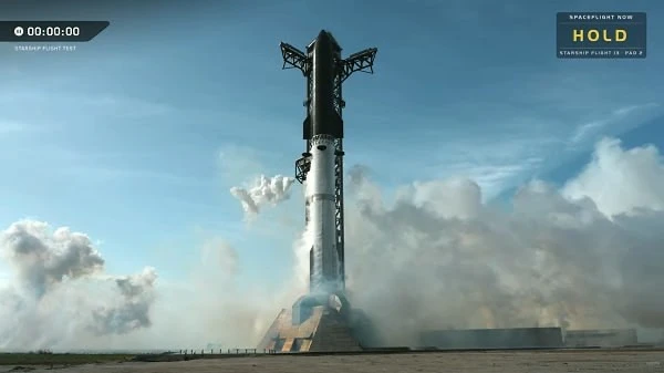 Запланированный на сегодняшнюю ночь 13-й испытательный полёт Starship отложен. Автоматика отключила 