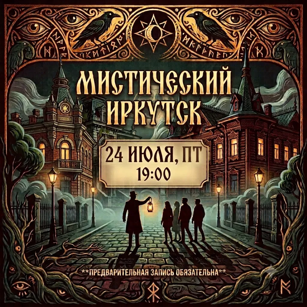24 июля в 19.00 пройдет экскурсия по мистическим и таинственным местам Иркутска.