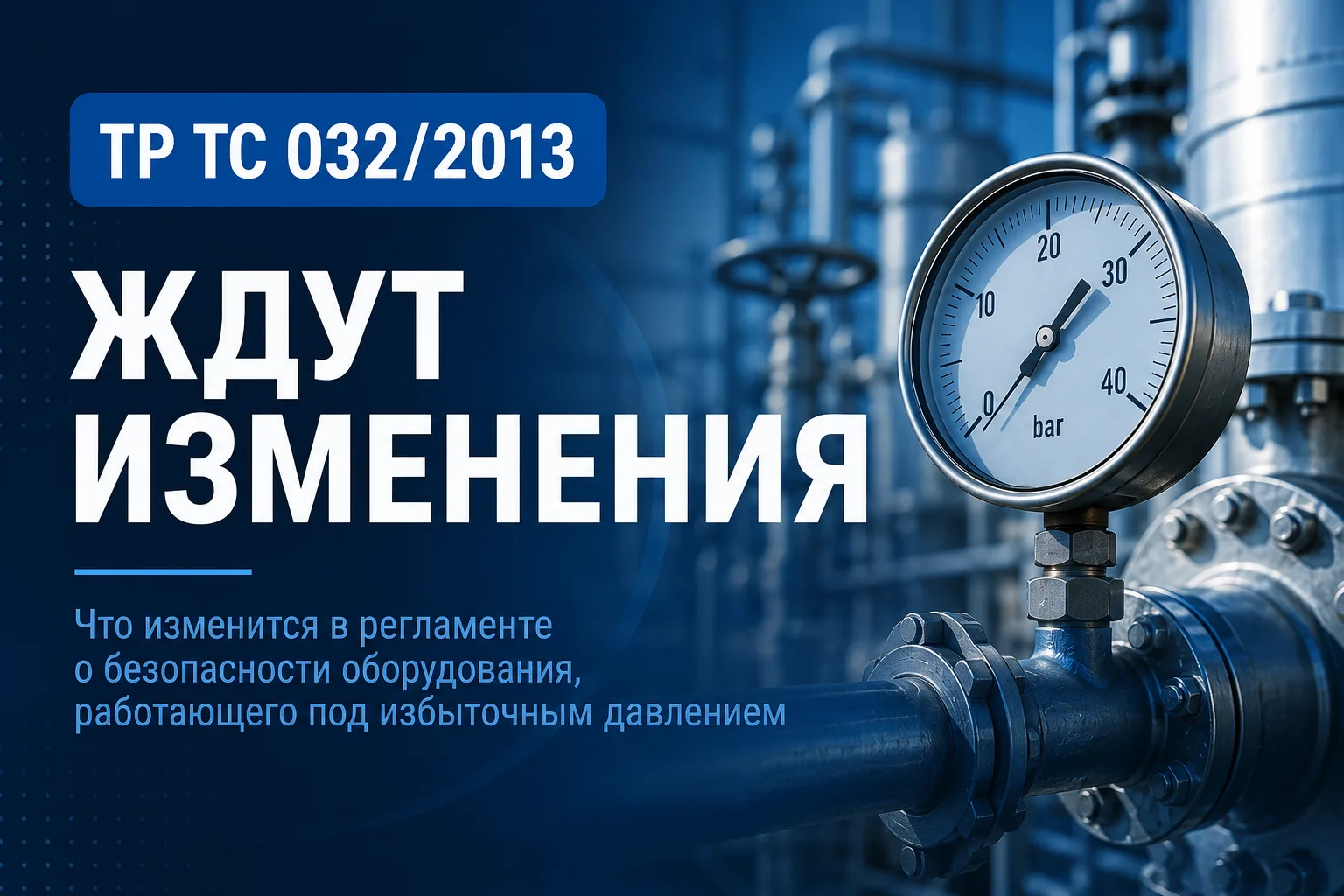 ❗️Технический регламент ТР ТС 032/2013 о безопасности оборудования, работающего под дав...