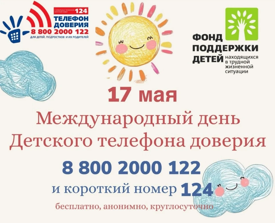 17 мая – Международный день детского телефона доверия                    Ежегодно 17 ма...