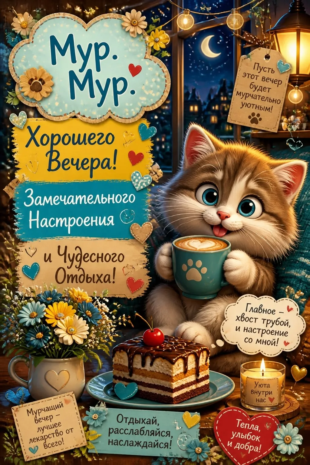 Хорошего вечера! Приятного отдыха! ✨💐