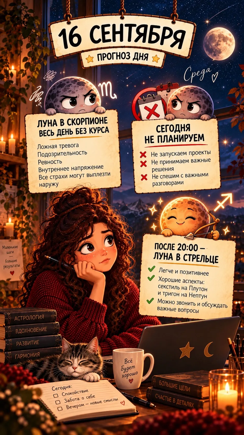 📜 ПРОГНОЗ ДНЯ | 16 СЕНТЯБРЯ — СРЕДА