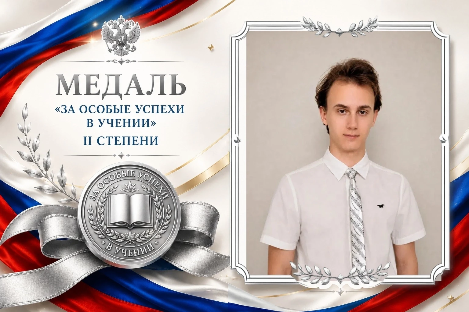 🏆 ГОРДОСТЬ ЛИЦЕЯ — НАШИ МЕДАЛИСТЫ!

🌟Поздравляем выпускника 11 "А" класса Ярослава Наталевича с за